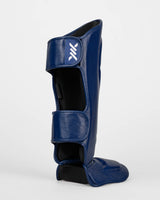 Caged Scheenbeschermers 'X' Series - Navy Blauw/Wit