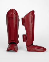 Caged Scheenbeschermers 'X' Series - Bordeaux Rood