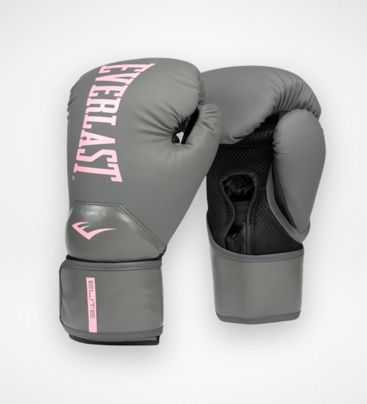 Guantes de boxeo Everlast Elite2 – Gris/Rosa