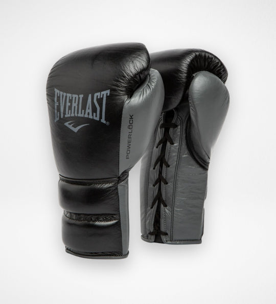 Everlast Bokshandschoenen Powerlock 2 Pro met vetersluiting - Zwart