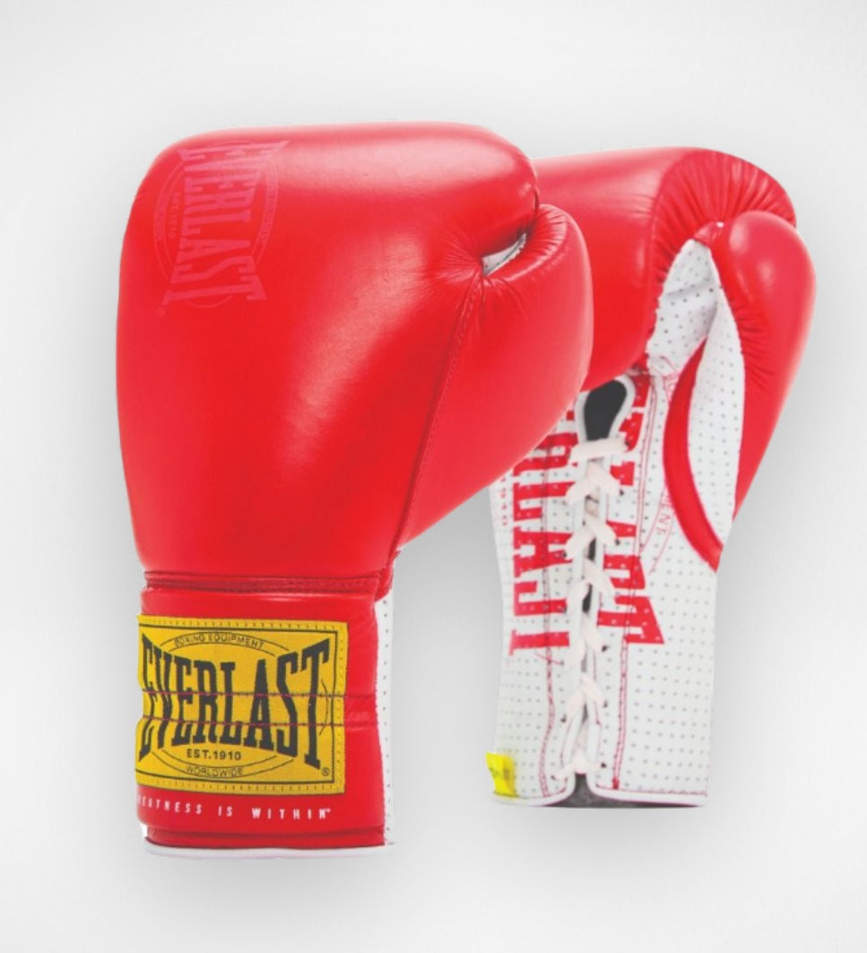 Everlast 1910 Boxningshandskar Sparring Snörslutet - Röd