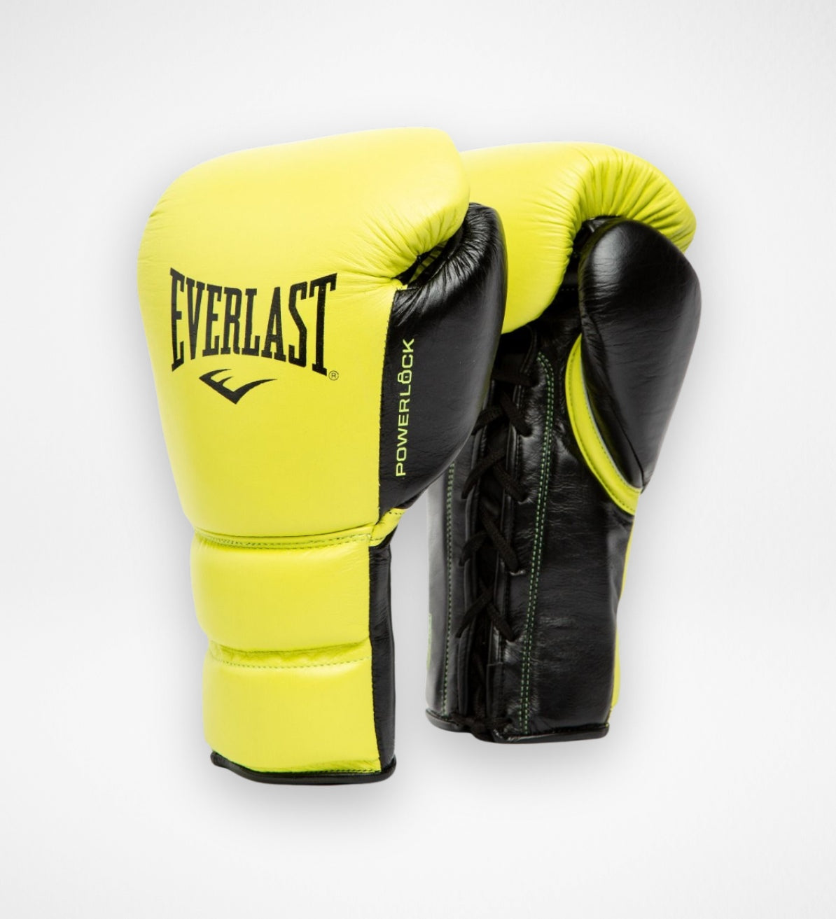 Everlast Bokshandschoenen Powerlock 2 Pro met vetersluiting - Geel/Zwart