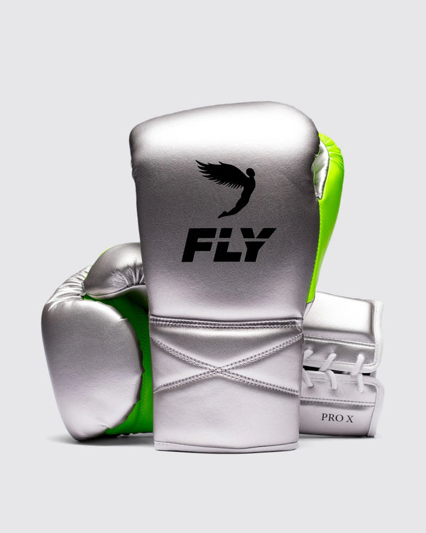 Fly Bokshandschoenen Superlace Pro X 2 - Zilver/Neon Groen