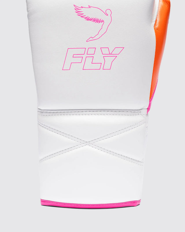 Fly Boksehandsker Superlace Pro X 2 - Hvid/Pink/Orange