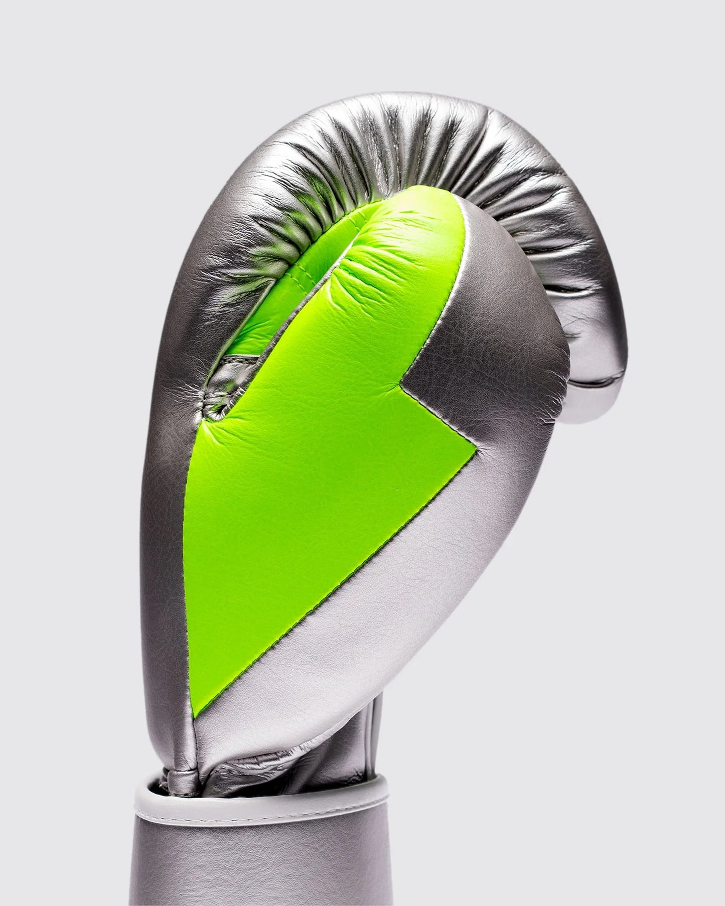Rękawice bokserskie Fly Superloop Pro X 2 – Srebrne/Neonowo Zielone