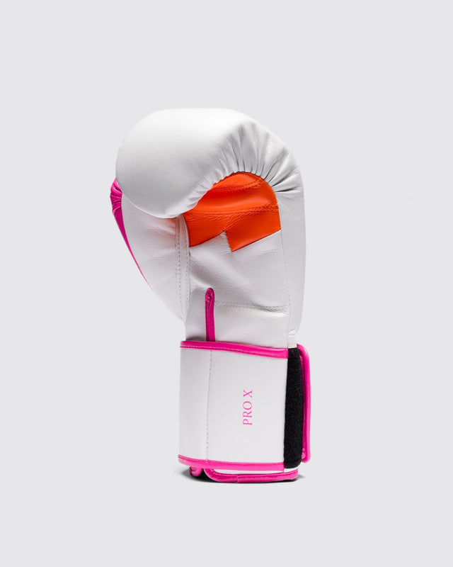 Fly Boxing Gloves Superloop Pro X 2 - White/Pink/Orange