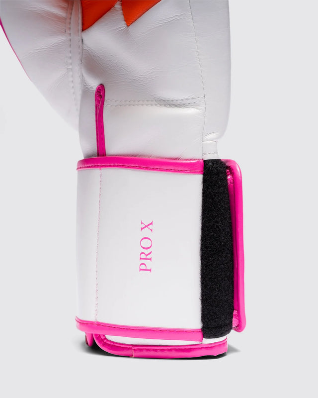Fly Boxing Gloves Superloop Pro X 2 - White/Pink/Orange