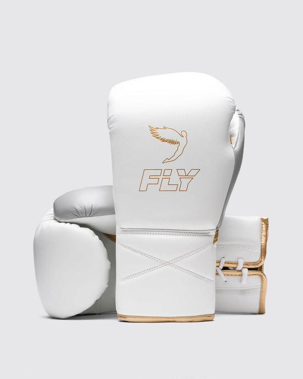 Fly Bokshandschoenen Superlace Pro X 2 - Wit/Grijs/Goud