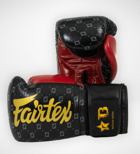 Fairtex Bokshandschoenen FXB Star - Zwart/Bordeaux Rood