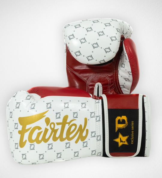 Fairtex Bokshandschoenen FXB Star - Wit/Bordeaux Rood