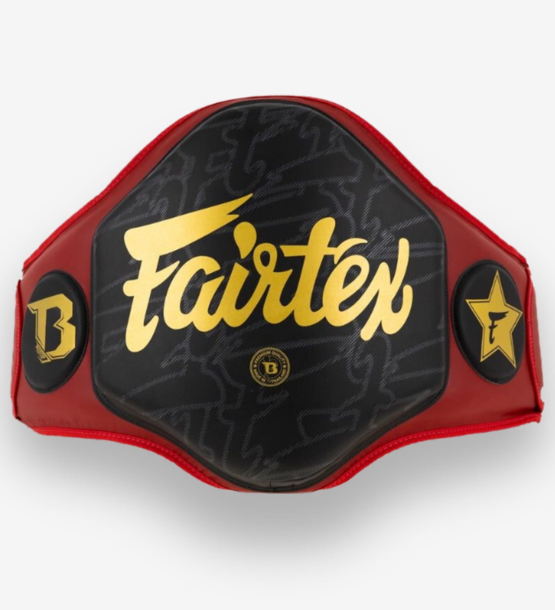 Fairtex Bauchschutz FXB – Rot/Schwarz/Gold
