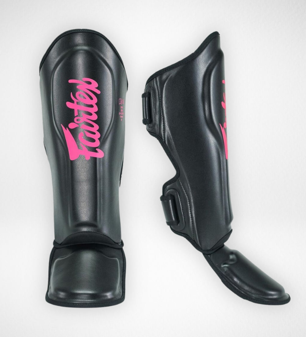 Fairtex Kickboks Scheenbeschermers FXB - Zwart/Roze