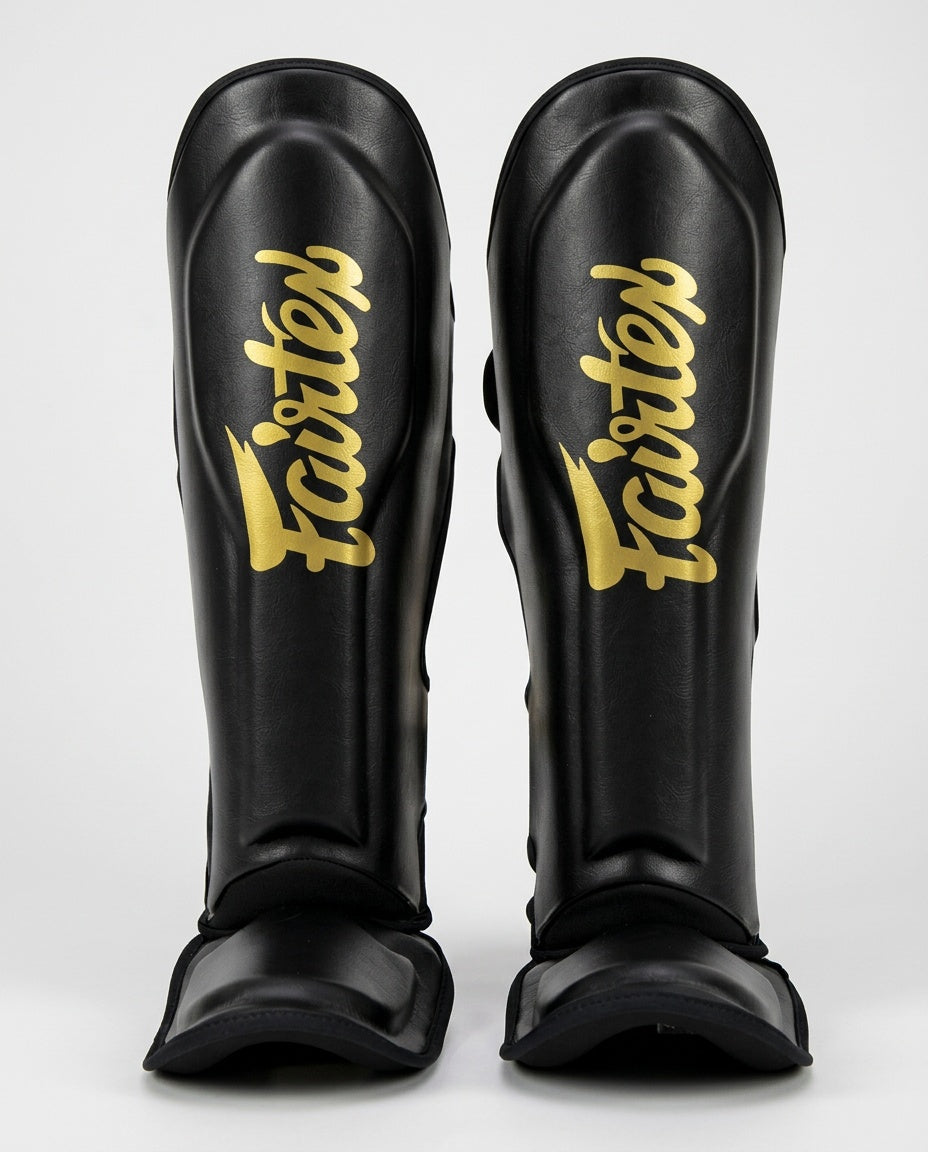 Fairtex Scheenbeschermers FXB - Zwart/Goud