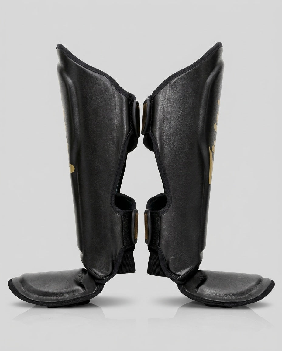 Fairtex Scheenbeschermers FXB - Zwart/Goud