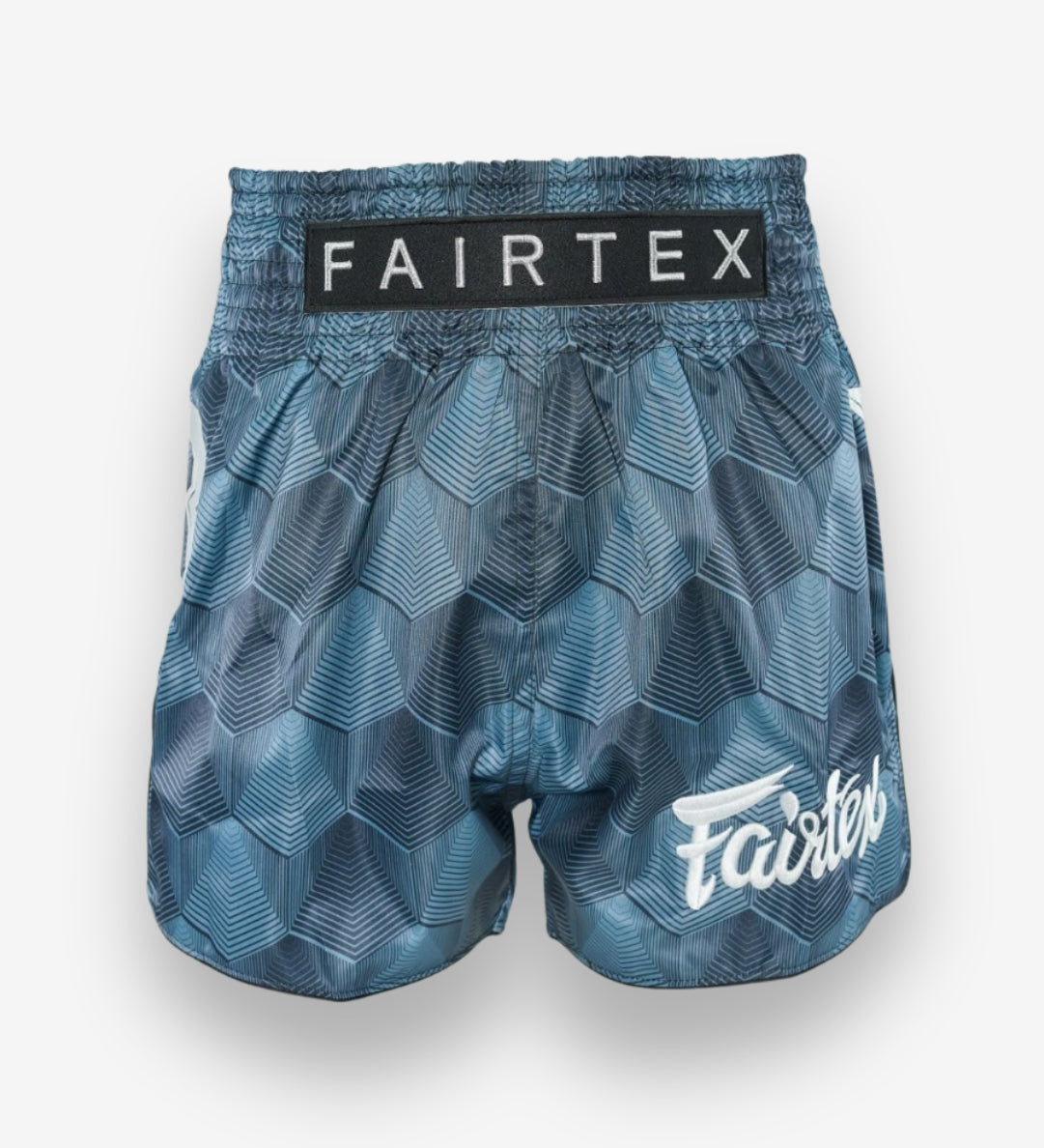 Fairtex Muay Thai shorts FXB Stealth – Grå/Blå