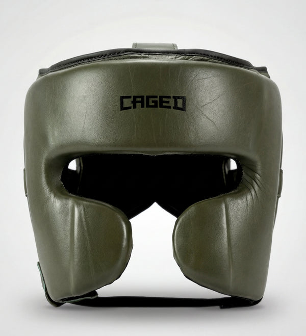 Caged 'X' Series Hoofdbeschermer Kaki Groen