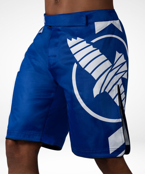 Hayabusa MMA Shorts Icon Lang - Blauw/Wit