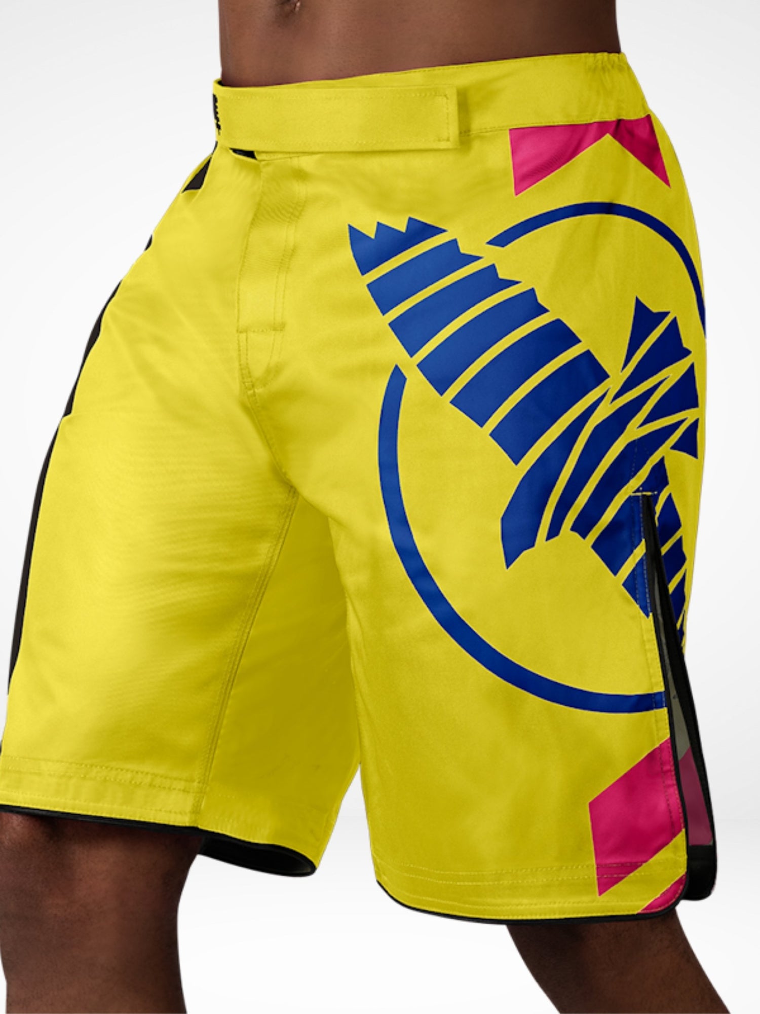 Hayabusa MMA-shorts Icon Lang - Gul/Blå/Pink