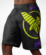 Hayabusa MMA Shorts Icon Lang - Zwart/Neon