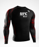 Hayabusa UFC BJJ Rashguard Lange Mouwen - Zwart/Rood