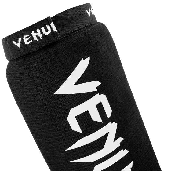 Venum Kickboks Scheenbeschermers Kontact zonder voet - Zwart/Wit