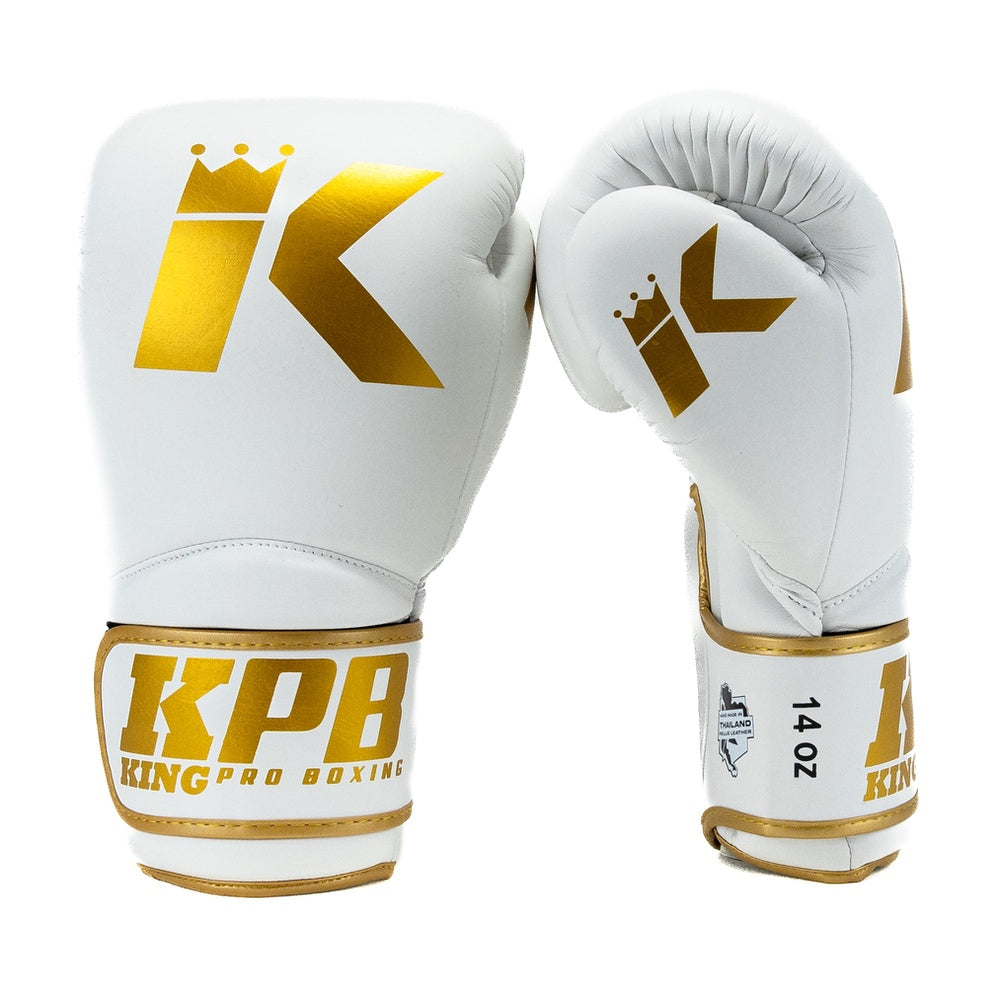 King Pro Boxing Bokshandschoenen BGK - Wit/Goud