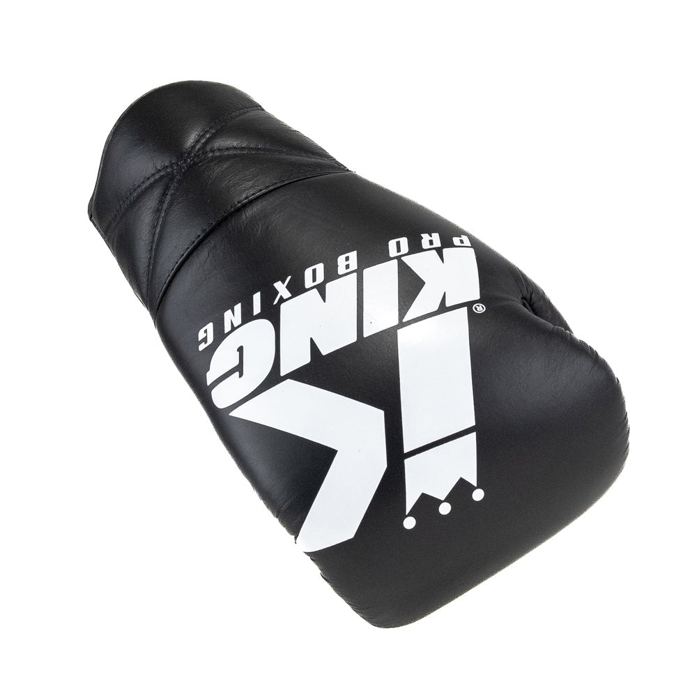 King Pro Boxing Bokshandschoenen XK met vetersluiting - Zwart/Wit