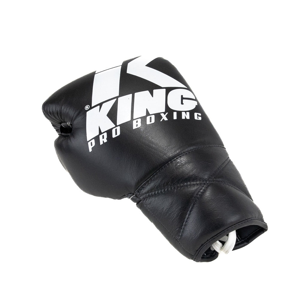 King Pro Boxing Bokshandschoenen XK met vetersluiting - Zwart/Wit