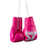 King Pro Boxing XK Boxhandschuhe mit Schnürverschluss – Rosa/Weiß