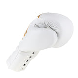 King Pro Boxing XK Boxing Gloves with Lace Closure - White/Gold