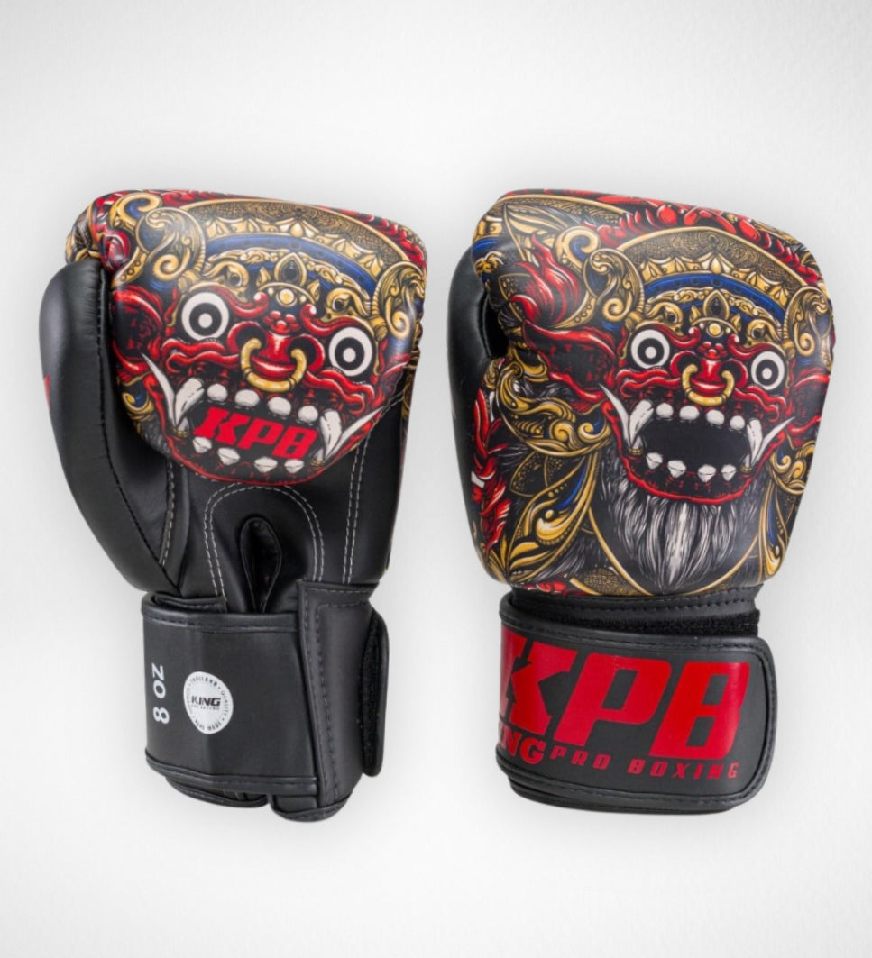 King Pro Boxing Bokshandschoenen BG Baron - Zwart/Rood/Goud