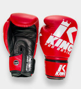 King Pro Boxing Platinum Boxing Gloves - Red/Black 