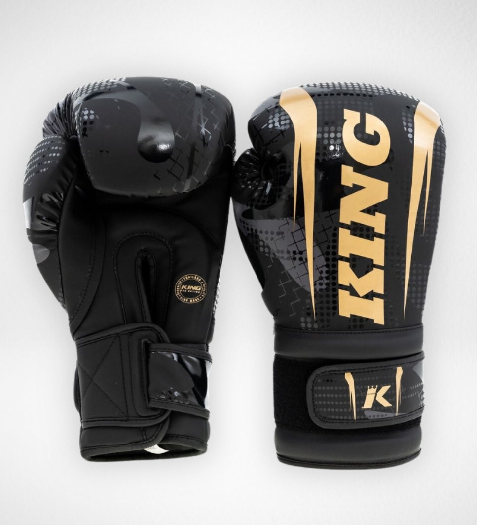 King Pro Boxing Shogun Boxhandschuhe - Schwarz/Gold 