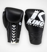 King Pro Boxing XK Boxing Gloves with Lace Closure - Black/White
