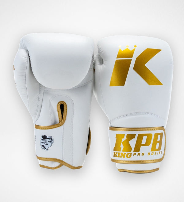 King Pro Boxing Bokshandschoenen BGK - Wit/Goud