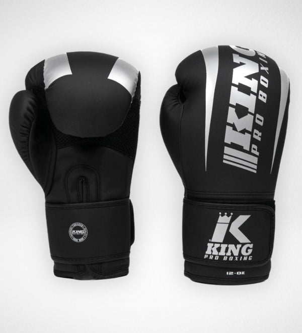 King Pro Boxing Bokshandschoenen Revo - Zwart/Zilver