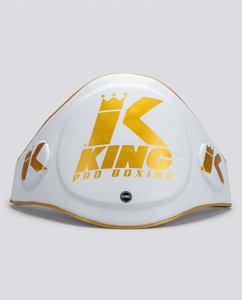 King Pro Boxing Buikbeschermer - Wit/Goud