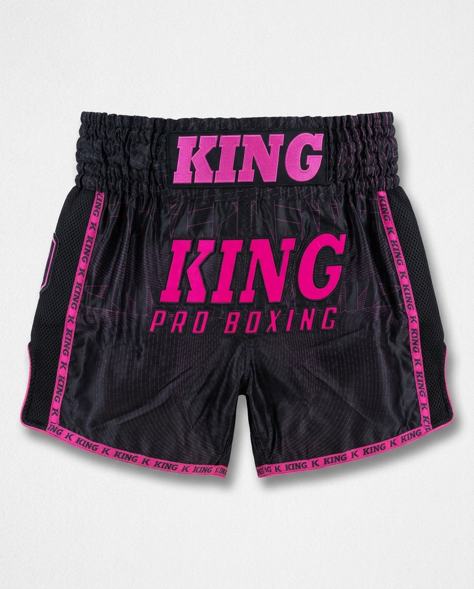 King Pro Boxing Muay Thai Shorts '08' - Zwart/Roze