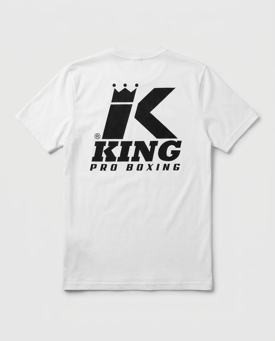 King Pro Boxing T-Shirt Logo - Wit