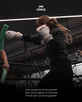 Caged Lockstrap – Lace-up Bokshandschoenen Converter Straps - Zwart