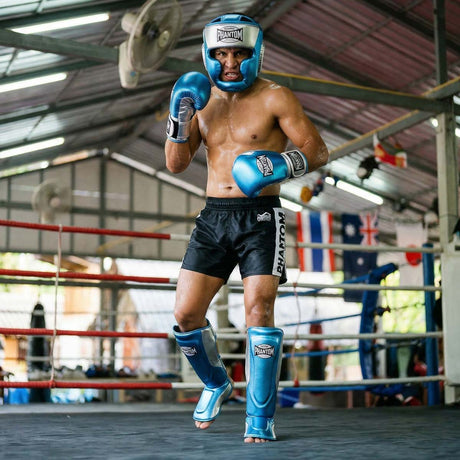 Caneleiras Phantom Athletics Mexico – Azul claro/Prata