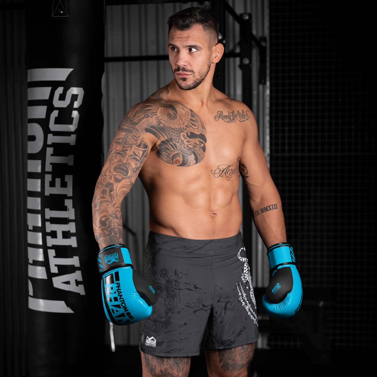 Rękawice bokserskie Phantom Athletics APEX – Neon Niebieski