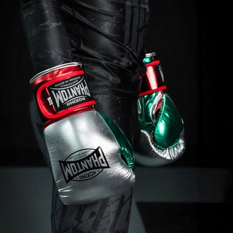 Gants de boxe Phantom Athletics Mexico – Argent/Vert/Rouge