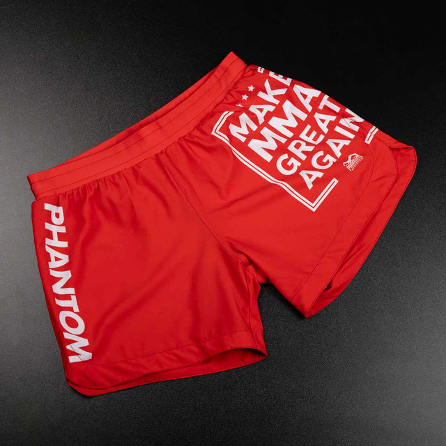 Shorts de MMA Phantom Athletics Fusion-R Make MMA Great Again – Rouge