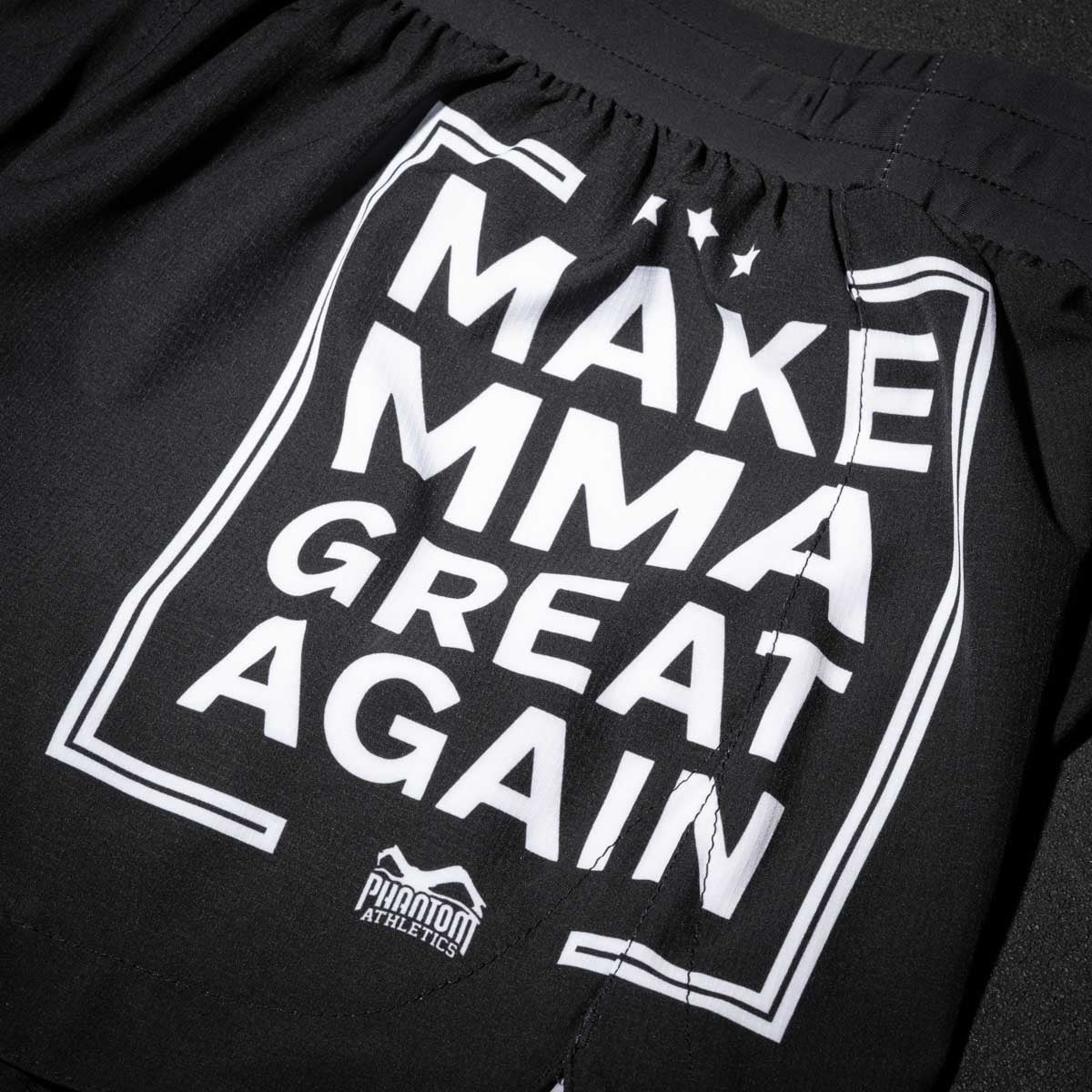 Phantom Athletics MMA Shorts Fusion-R Make MMA Great Again - Zwart