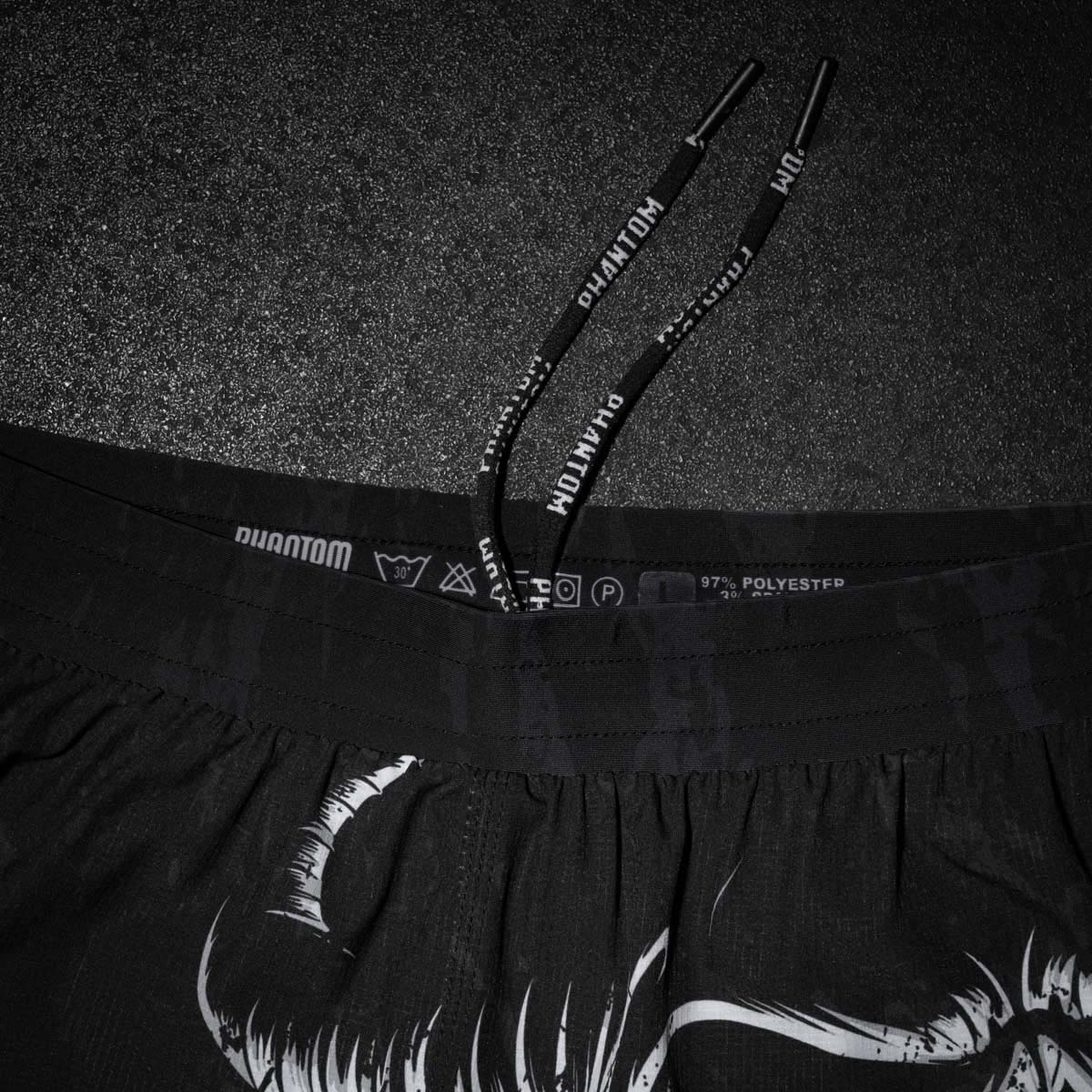 Phantom Athletics MMA Shorts Fusion-R - Zwart/Wit