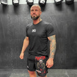 Phantom Athletics MMA Shorts Fusion-R Chainsaw - Zwart/Grijs/Rood