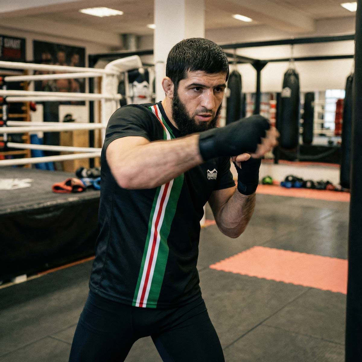 Phantom Athletics Trainingsshirt EVO+ Team Chechnya - Zwart/Groen