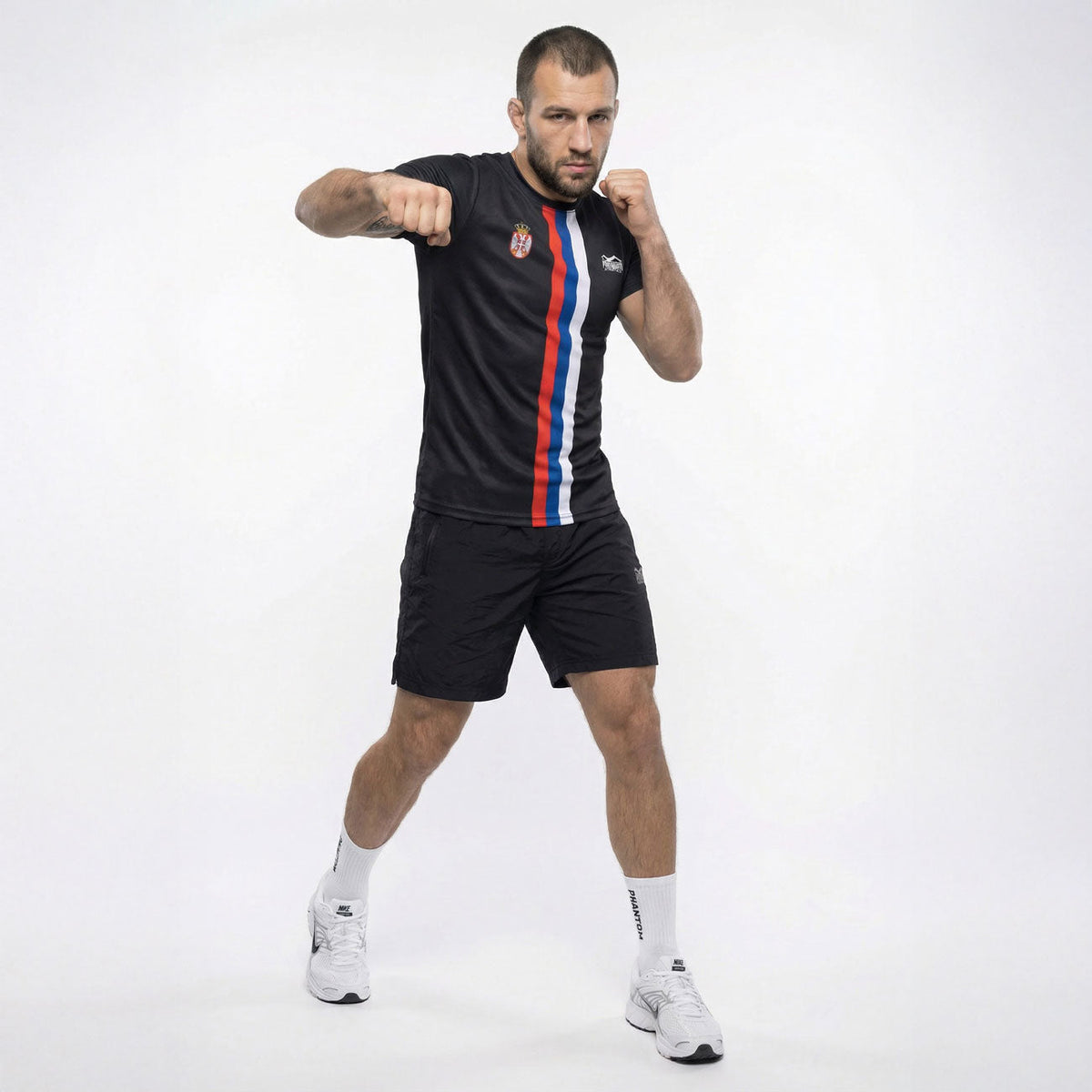 Phantom Athletics Trainingsshirt EVO+ Team Serbia - Zwart
