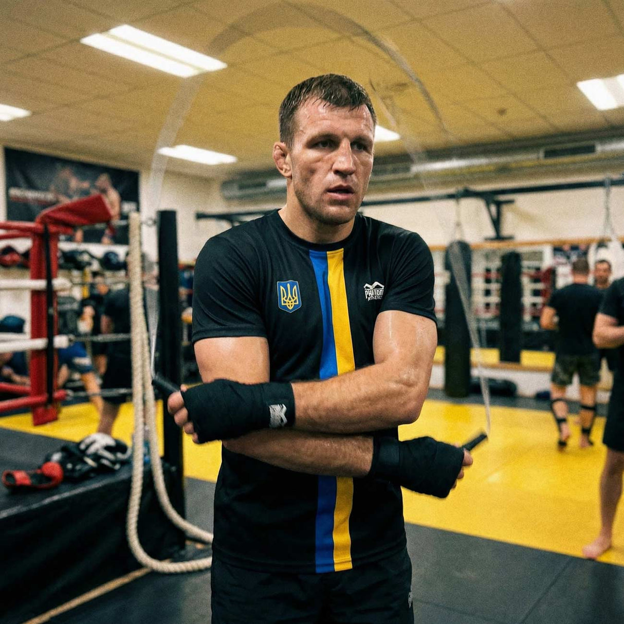 Phantom Athletics T-Shirt EVO+ Team Ukraine - Blauw/Geel